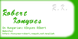 robert konyves business card