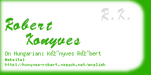 robert konyves business card